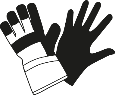 Grafik zwei Handschuhe